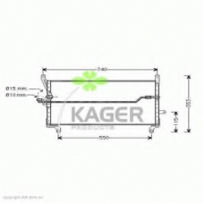 94-5134 KAGER Конденсатор, кондиционер