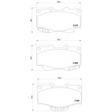 MDB1647 DON Комплект тормозных колодок, дисковый тормоз