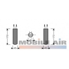 2700D185 VAN WEZEL Осушитель, кондиционер