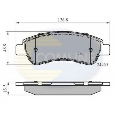 CBP01604 COMLINE Комплект тормозных колодок, дисковый тормоз