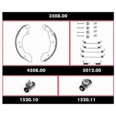 3508.00 ROADHOUSE Комплект тормозов, барабанный тормозной механизм