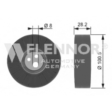 FU21993 FLENNOR Паразитный / ведущий ролик, поликлиновой ремень