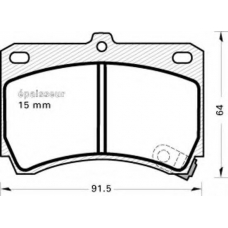 312 MGA Комплект тормозных колодок, дисковый тормоз