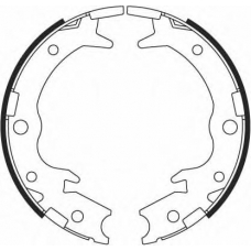 GS8697 TRW Комплект тормозных колодок, стояночная тормозная с