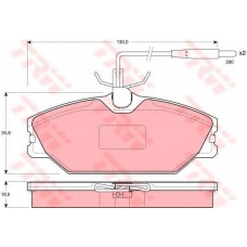 GTD1049 TRW Комплект тормозов, дисковый тормозной механизм