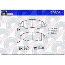 20605 GALFER Комплект тормозных колодок, дисковый тормоз