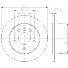 8DD 355 111-091 HELLA Тормозной диск