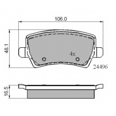 NP2623 NATIONAL Комплект тормозных колодок, дисковый тормоз