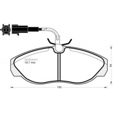 602 MGA Комплект тормозных колодок, дисковый тормоз