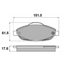 NP2134 NATIONAL Комплект тормозных колодок, дисковый тормоз