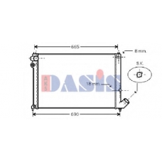 060930N AKS DASIS Радиатор, охлаждение двигателя