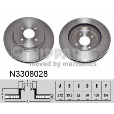 N3308028 NIPPARTS Тормозной диск