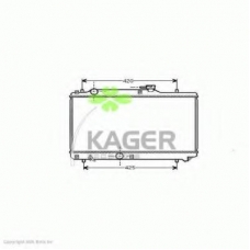 31-1057 KAGER Радиатор, охлаждение двигателя