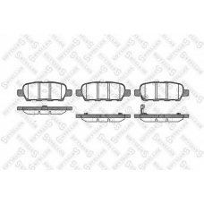 887 001-SX STELLOX Комплект тормозных колодок, дисковый тормоз