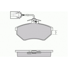 12-0638 E.T.F. Комплект тормозных колодок, дисковый тормоз