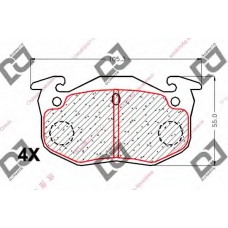 BP1879 DJ PARTS Комплект тормозных колодок, дисковый тормоз