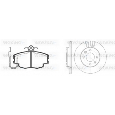 80413.01 WOKING Комплект тормозов, дисковый тормозной механизм