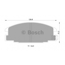 0 986 505 700 BOSCH Комплект тормозных колодок, дисковый тормоз