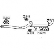 01.59550 MTS Средний глушитель выхлопных газов