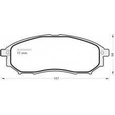 938 MGA Комплект тормозных колодок, дисковый тормоз