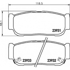 8DB 355 020-221 HELLA Комплект тормозных колодок, дисковый тормоз