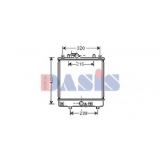150073N AKS DASIS Радиатор, охлаждение двигателя