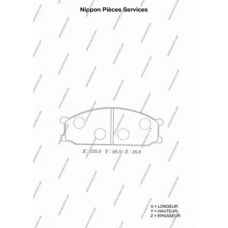 M360I06 NPS Комплект тормозных колодок, дисковый тормоз