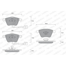 151-1254 WEEN Комплект тормозных колодок, дисковый тормоз