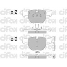 822-598-0 CIFAM Комплект тормозных колодок, дисковый тормоз