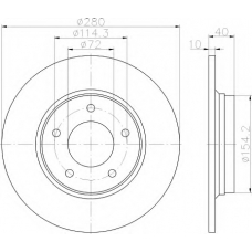8DD 355 115-831 HELLA Тормозной диск