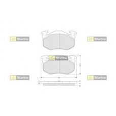 BD S055P STARLINE Комплект тормозных колодок, дисковый тормоз
