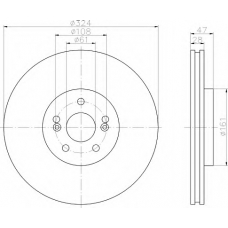 8DD 355 109-361 HELLA Тормозной диск