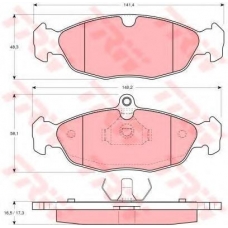 GTD1025 TRW Комплект тормозов, дисковый тормозной механизм