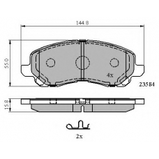 NP2615 NATIONAL Комплект тормозных колодок, дисковый тормоз