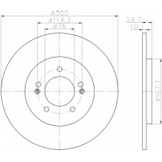 8DD 355 118-241 HELLA Тормозной диск