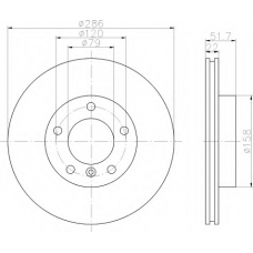 8DD 355 102-581 HELLA Тормозной диск