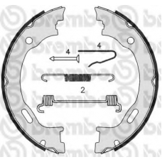S 50 515 BREMBO Комплект тормозных колодок, стояночная тормозная с