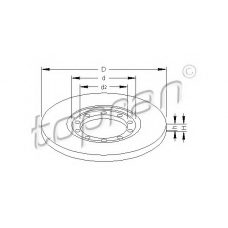 303 970 TOPRAN Тормозной диск