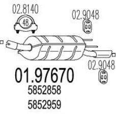 01.97670 MTS Глушитель выхлопных газов конечный