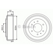 0 986 477 237 BOSCH Тормозной барабан
