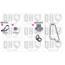 QBPK3310 QUINTON HAZELL Водяной насос + комплект зубчатого ремня