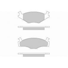 12-0260 E.T.F. Комплект тормозных колодок, дисковый тормоз