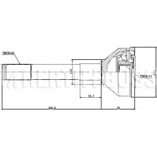 J2826008 NIPPARTS Шарнирный комплект, приводной вал