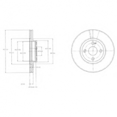 BG3966 DELPHI Тормозной диск