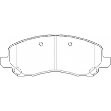 FD7533A NECTO Комплект тормозных колодок, дисковый тормоз