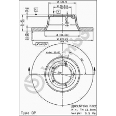 08.3637.10 BREMBO Тормозной диск