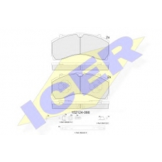 152124-066 ICER Комплект тормозных колодок, дисковый тормоз