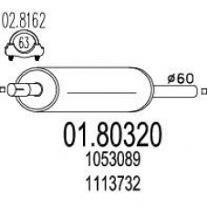 01.80320 MTS Средний глушитель выхлопных газов