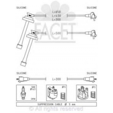 4.9853 FACET Ккомплект проводов зажигания