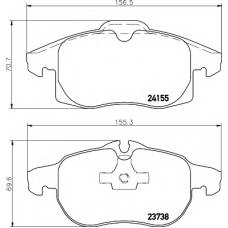 8DB 355 012-681 HELLA PAGID Комплект тормозных колодок, дисковый тормоз